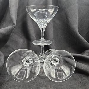 Lot 4 VTG Belfor Crystal "Exquisite" stemware Martini/Speciality Cocktail Glass
